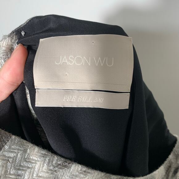 Womens Jason Wu 2011 Collection Grey Patterned Silk Blend, Size 4 EUC! - Picture 3 of 3